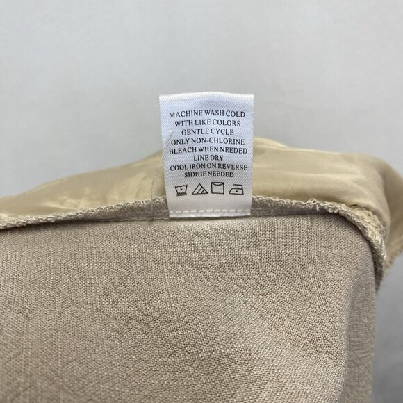 Adrienne Vittadini High Waisted Wide Leg Cargo Pants Women XL Beige Side Pockets - Picture 10 of 16